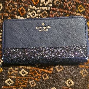 Kate Spade Navy Glitter Wallet